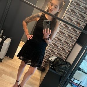 Black mini dress